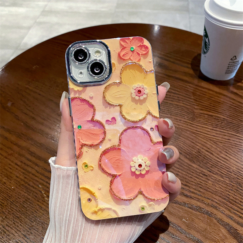 🌬🥰Crystal Flowers Aliejinė tapyba✨Tinka iPhone dėklui📱💍Viskas įskaičiuota nuo kritimo lęšis👉