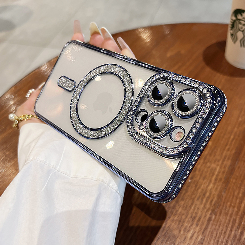 🌈📱Tinka iphone magnetinio blizgučio silikonui, paprastas ir skaidrus 💍Viskas įskaičiuota briaunos atsparesnės kritimui 👉