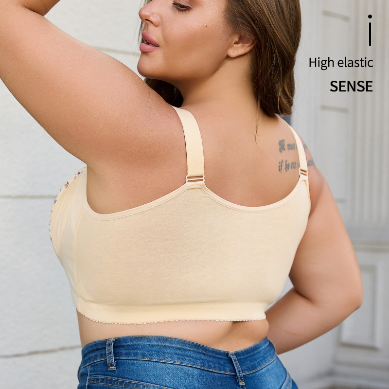 ✨【Victoria's Secret】✨Eriti suure suurusega rinnahoidja ilma juhtmeteta loominguline trükitud esinööbiga aluspesu