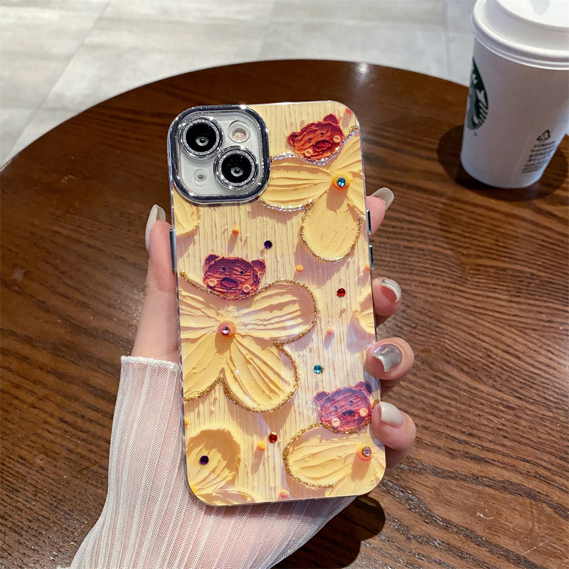 🌬🥰Crystal Flowers Aliejinė tapyba✨Tinka iPhone dėklui📱💍Viskas įskaičiuota nuo kritimo lęšis👉