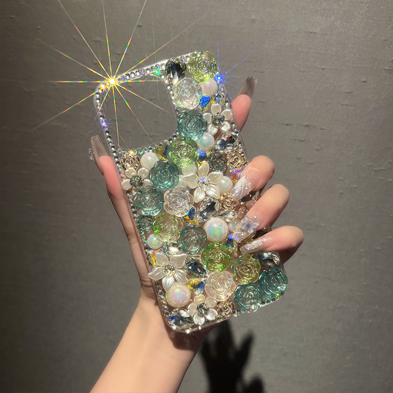 ✨Tinka iPhone Luxury Crystal Rose apsauginiam dėklui📱Geriausio sportinio dėklo pristatymas šiandien nemokamas. Gaukite savo dabar!💍👉