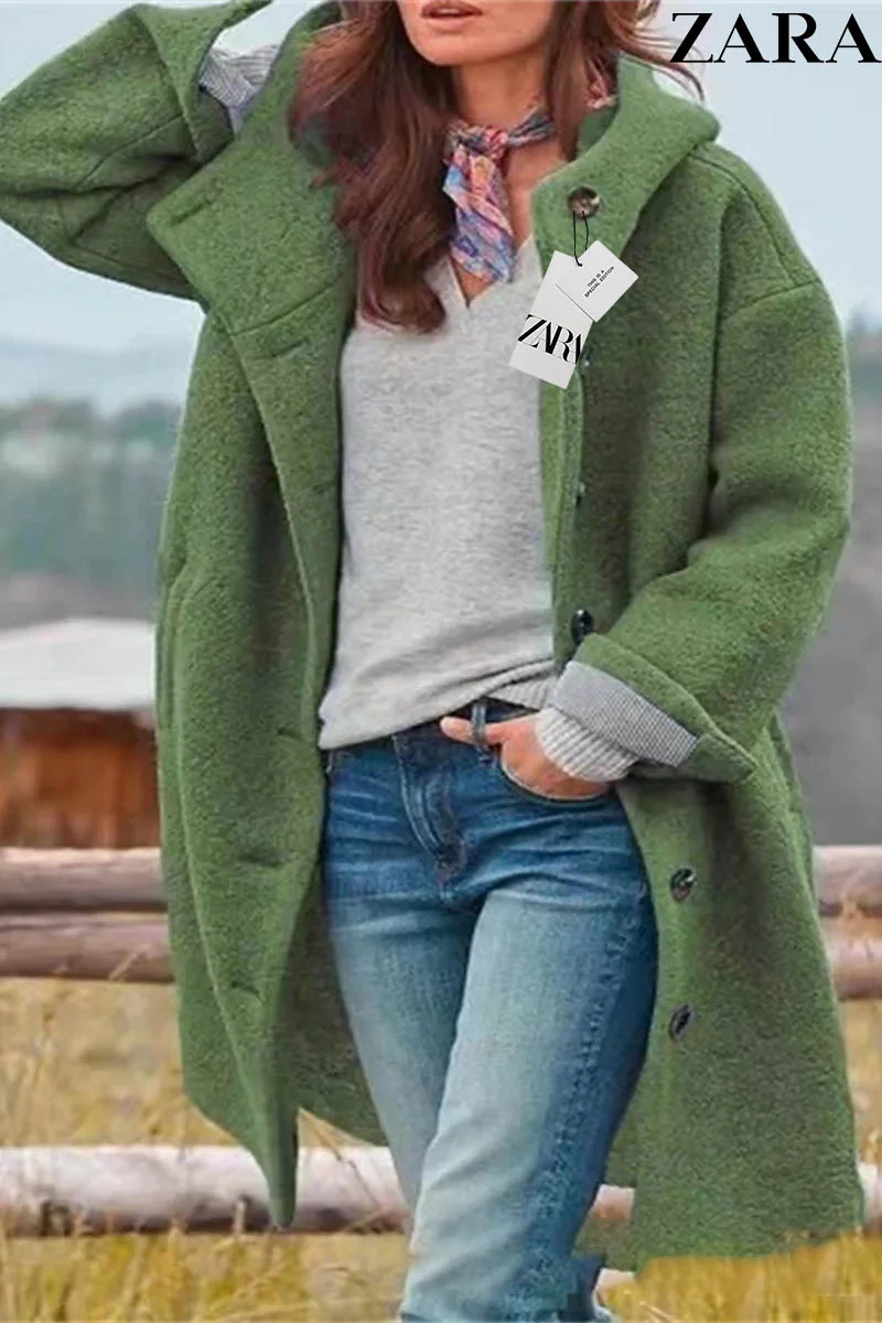 [ZARA®]💗💃2023 outono e inverno nova camisa de lã de alta qualidade com gola jaqueta de lã feminina