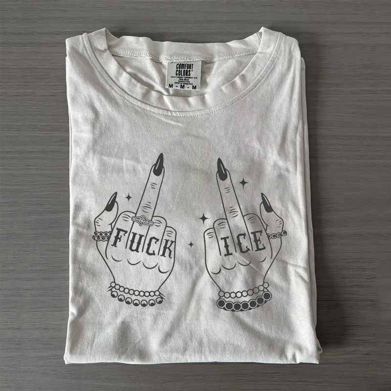 Fuck Ice Middle Fingers T-shirt