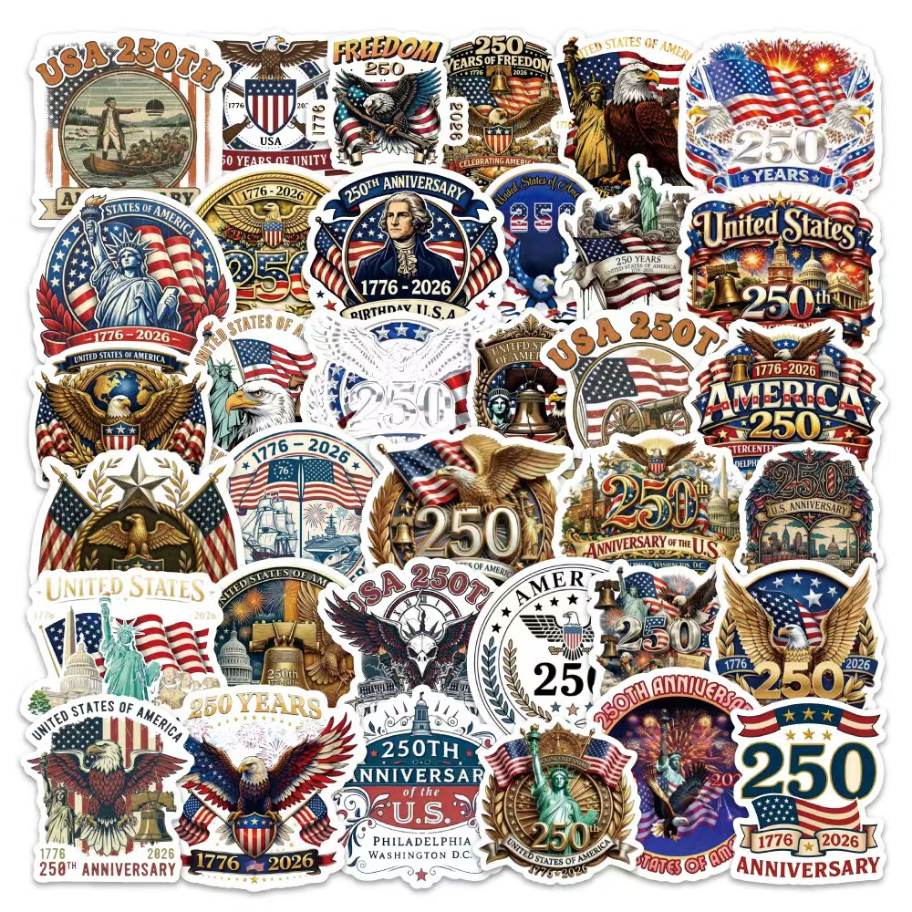 USA 250th Anniversary Stickers (50 PCS)