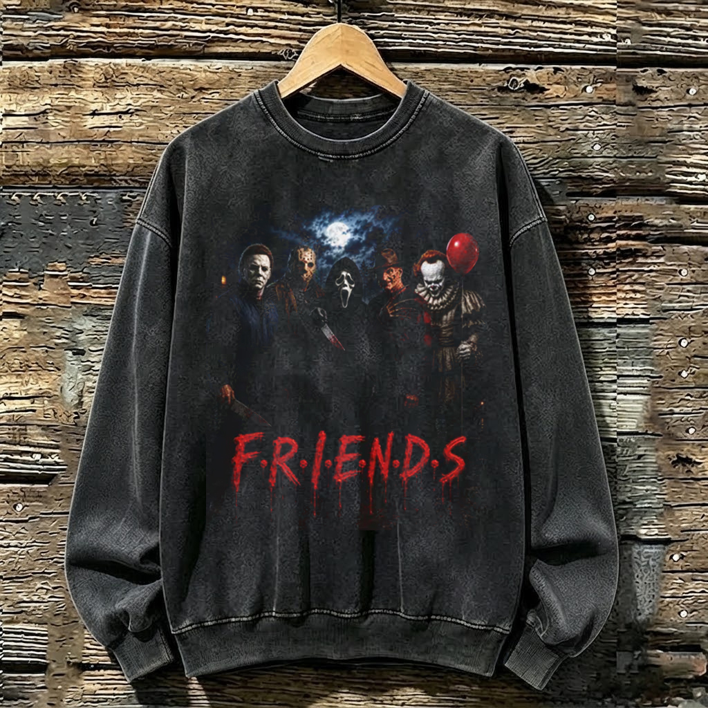 Horror Movie Villains Friends Sweatshirt