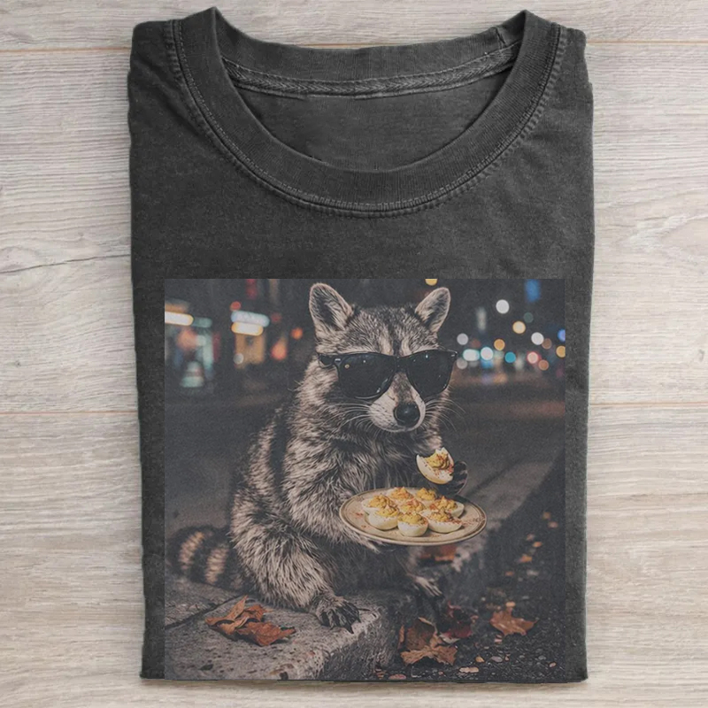 Deviled Eggs Raccoon T-shirt