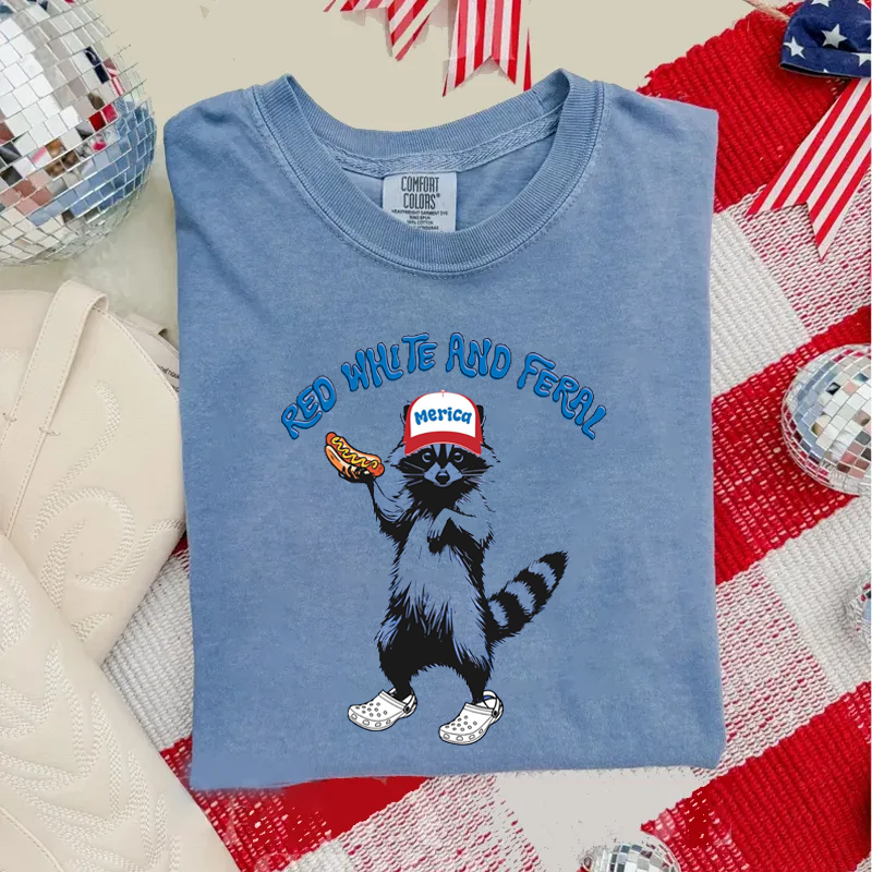 Red White And Feral T-shirt