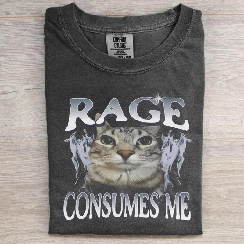 Rage Consumes Me Cat T-shirt