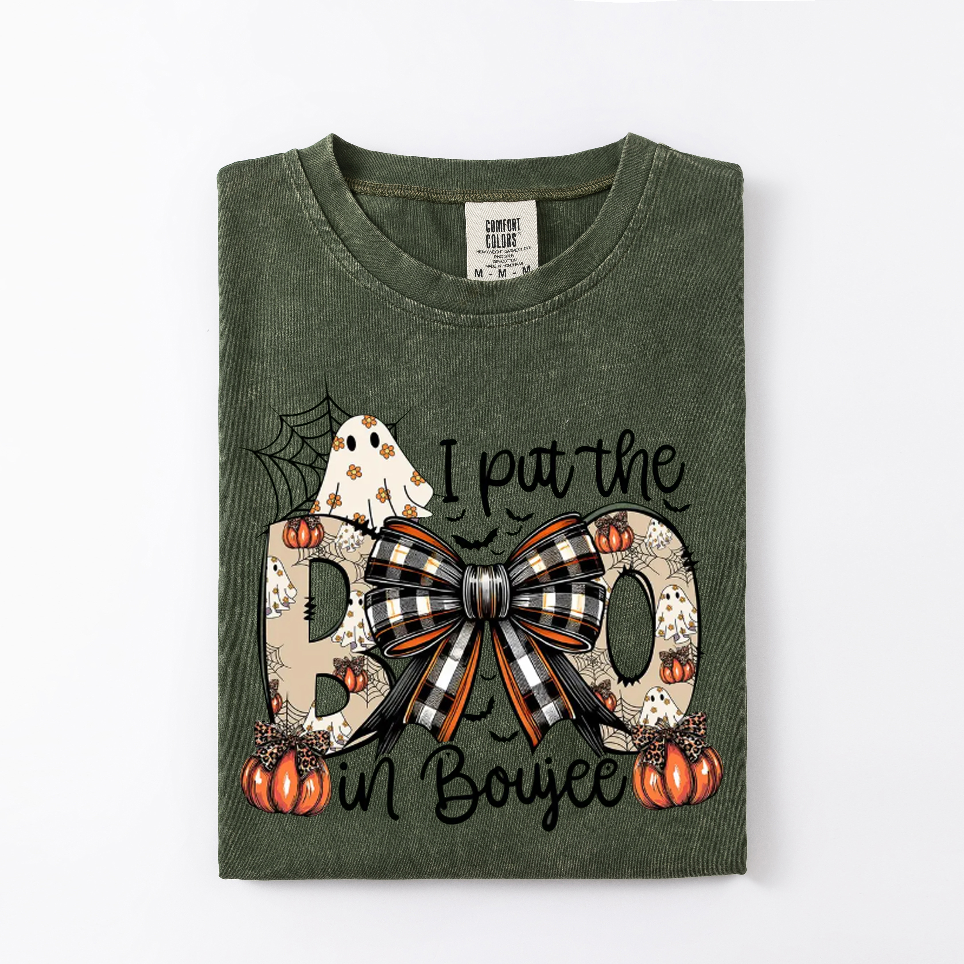 Halloween Ghost Pumpkin Bow T-shirt