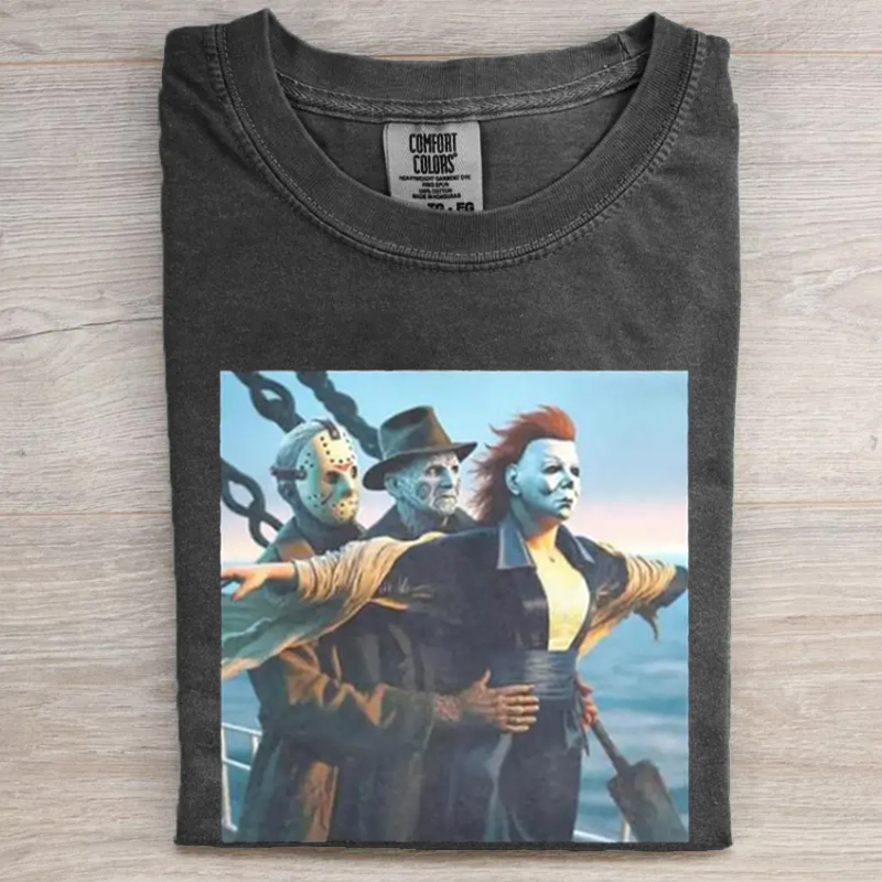 Halloween Retro Horror Funny T-shirt
