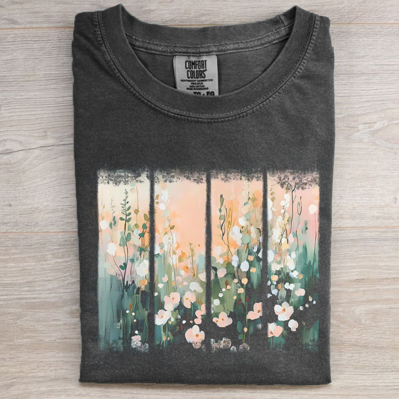 Comfort Colors Water Color Flowers T-shirt