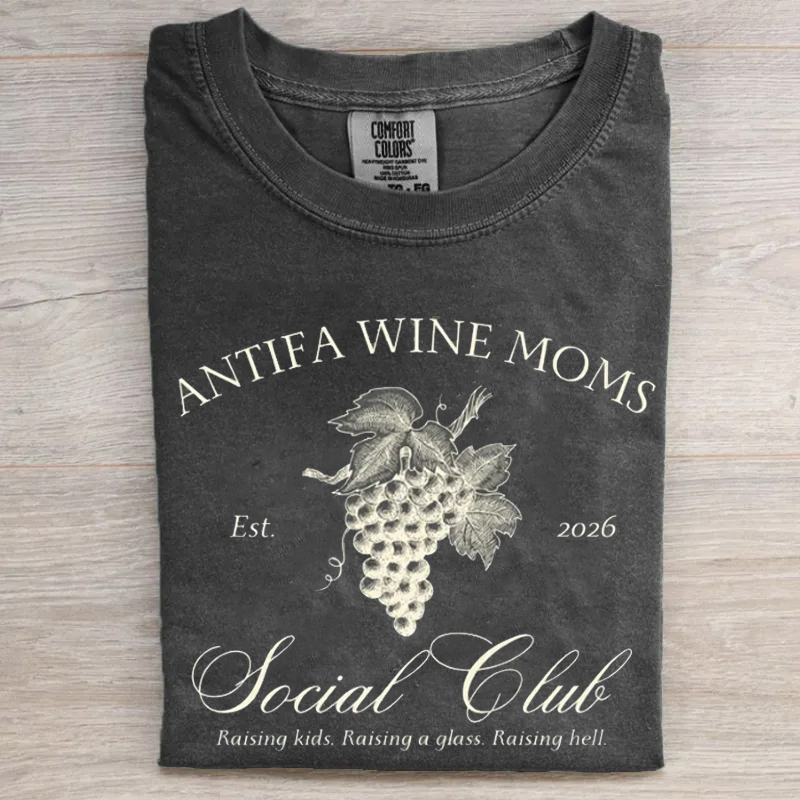Antifa Wine Mom T-shirt