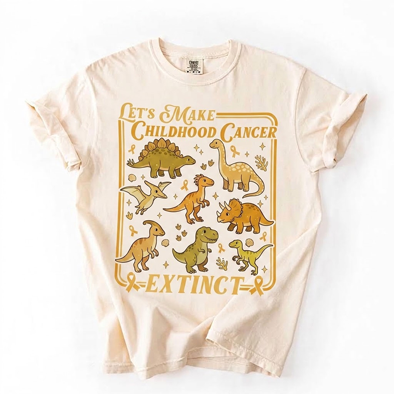 Childhood Cancer Dinosaur T-shirt