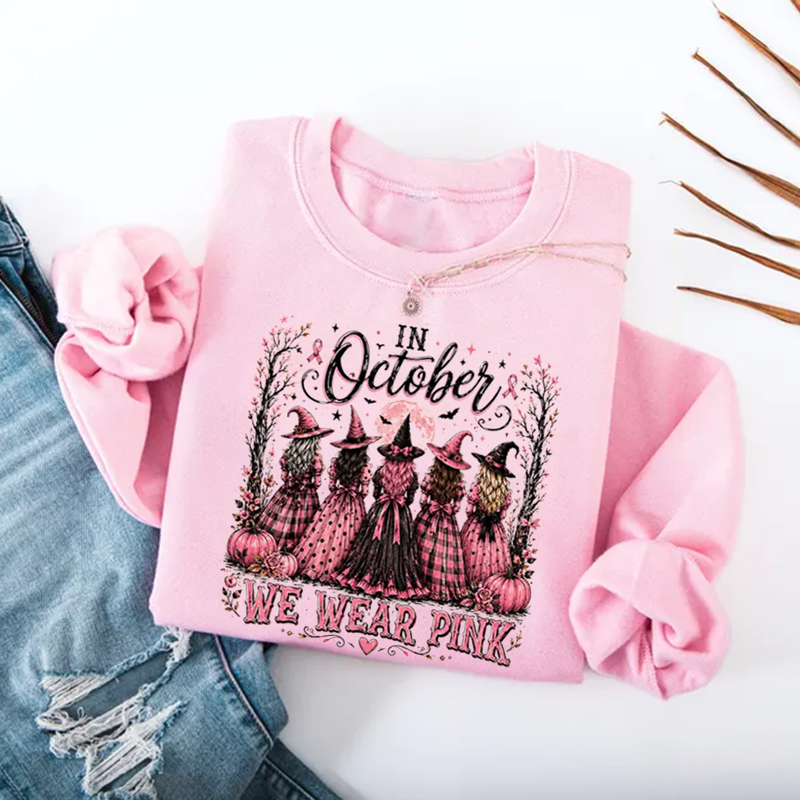 In October We Wear Pink Sweatshirt