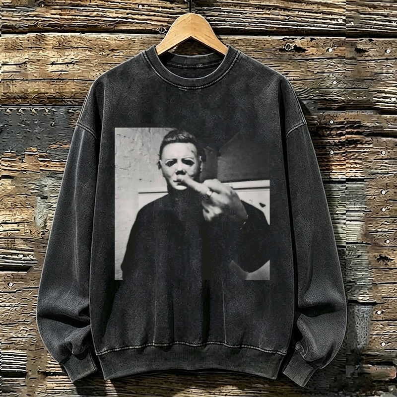 Halloween Middle Finger Horror Movie Sweatshirt