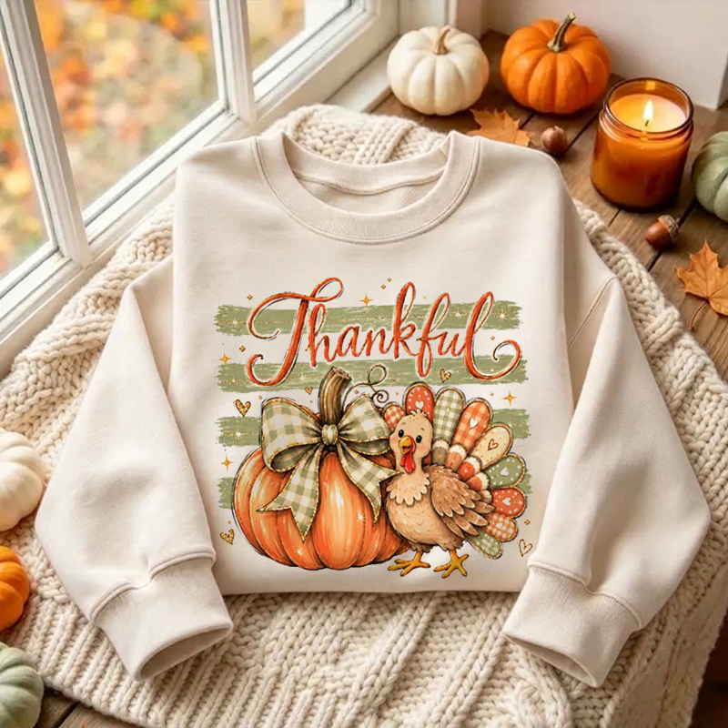 Thankful Turkey Pumpkin Sweatshirt