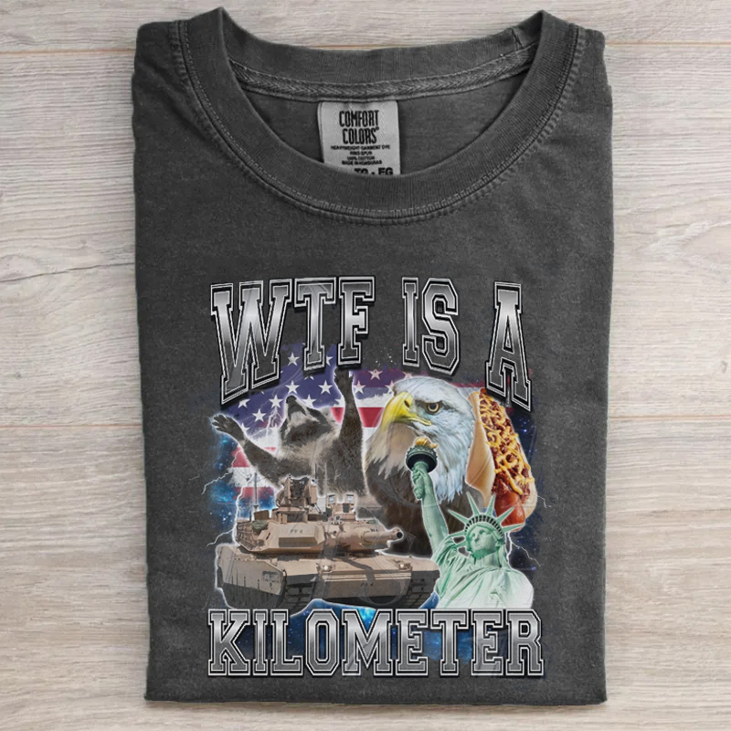 WTF Is A Kilometer Meme Retro T-shirt
