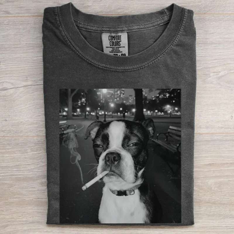 Smoking Dog Meme T-shirt