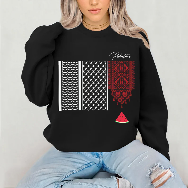 Free Palestine Keffiyeh Sweatshirt