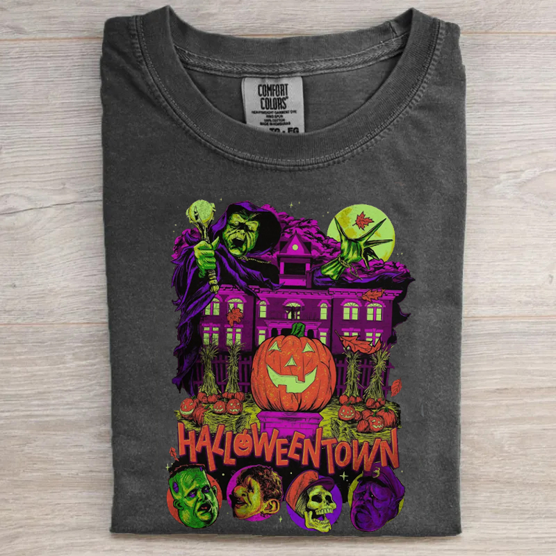 Halloween Retro Scary Pumpkin T-shirt