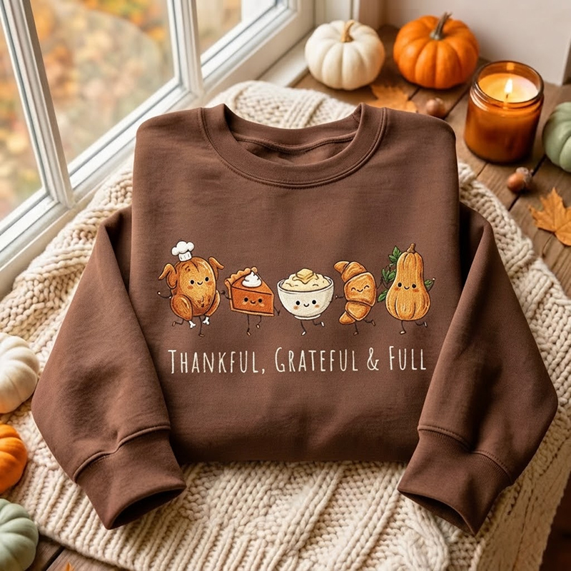 Thankful Grateful Full Sweatshirt
