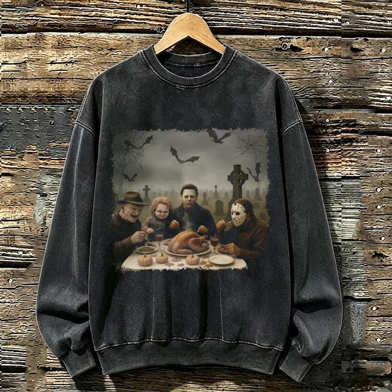 Funny Spooky Halloween Graveyard Feast Sweatshirt