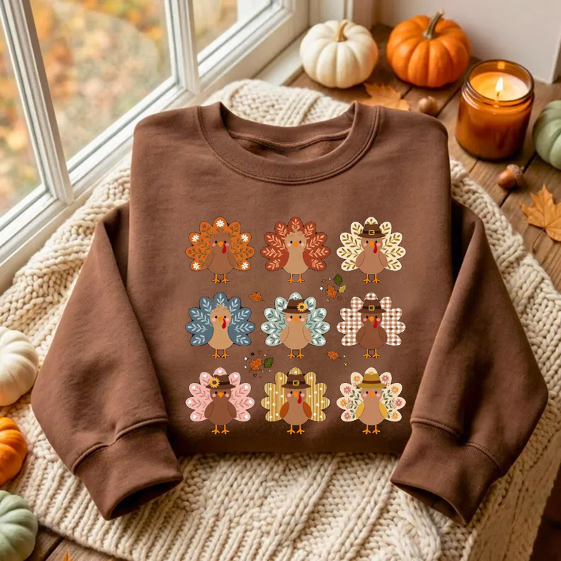 Boho Fall Turkey Sweatshirt