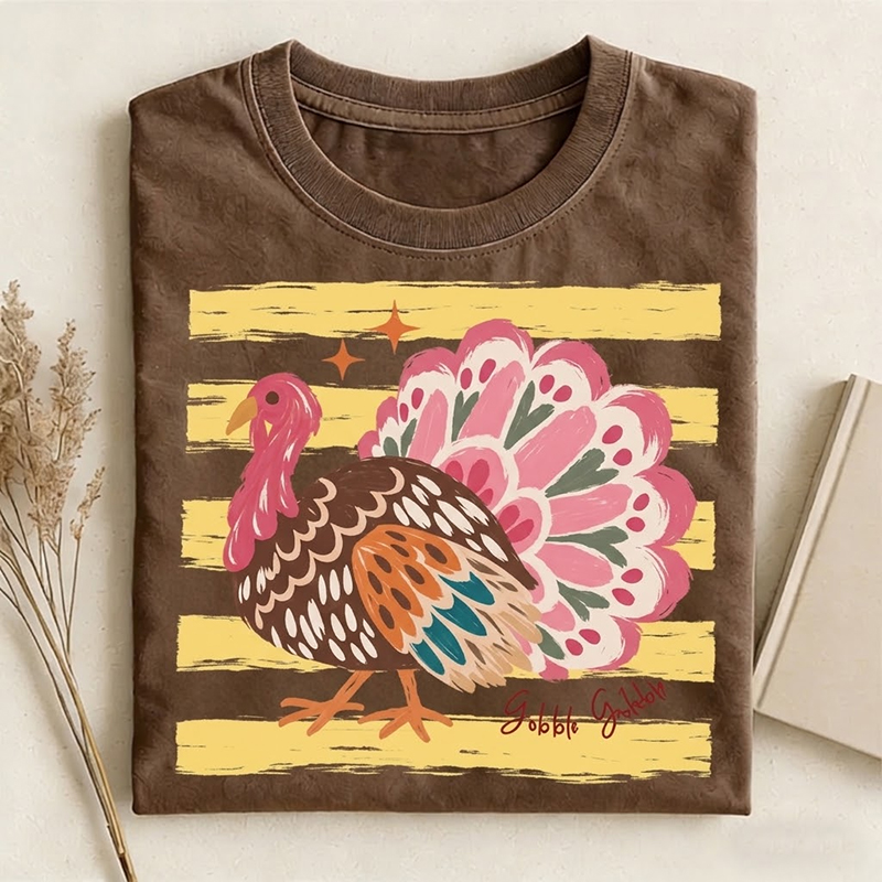 Boho Turkey Thanksgiving T-shirt