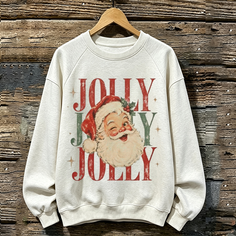 Retro Jolly Santa Christmas Sweatshirt