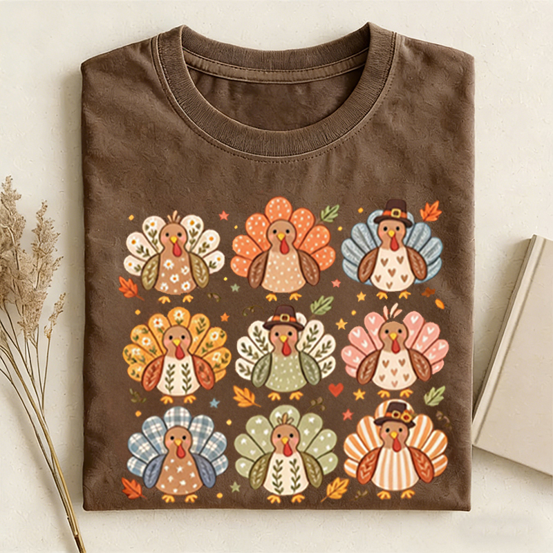 Boho Turkey Thanksgiving T-shirt