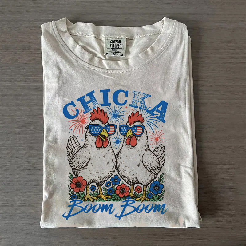 Funny Patriotic Chicken T-shirt