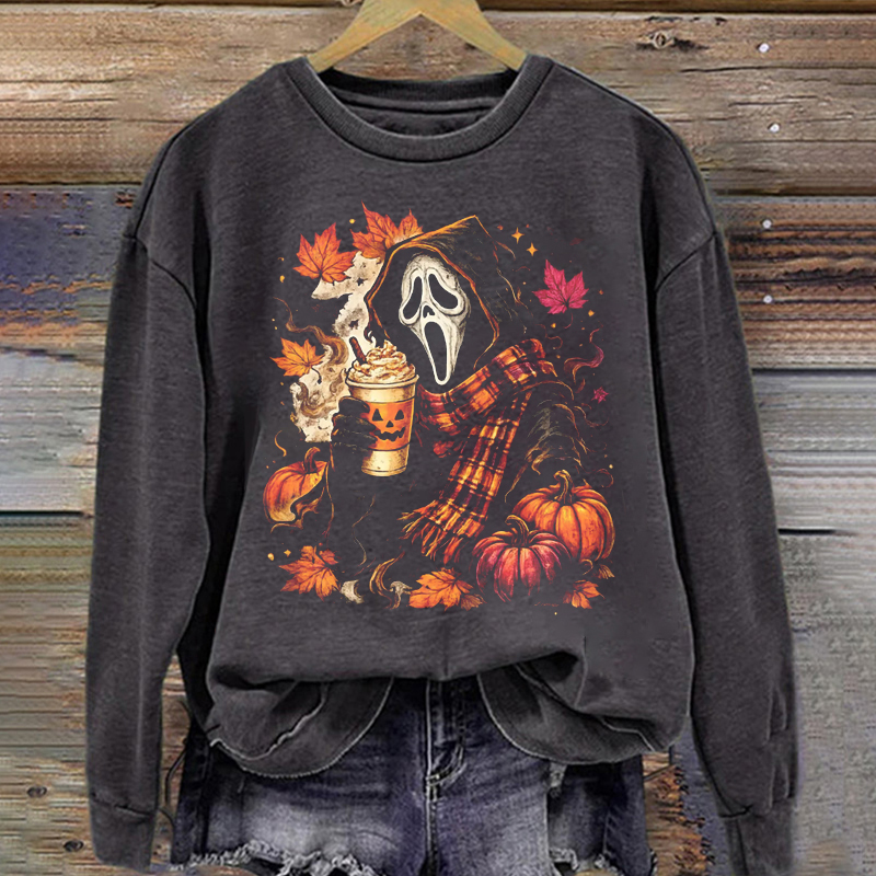 Halloween Ghost Face Sweatshirt