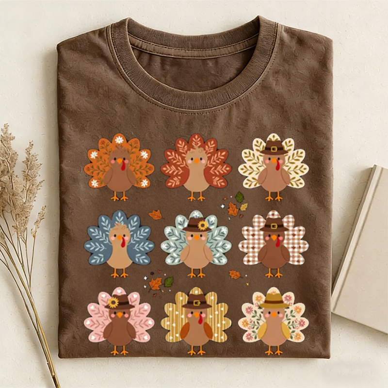 Boho Fall Turkey T-shirt