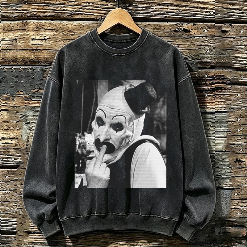 Scary Clown Middle Finger Sweatshirt