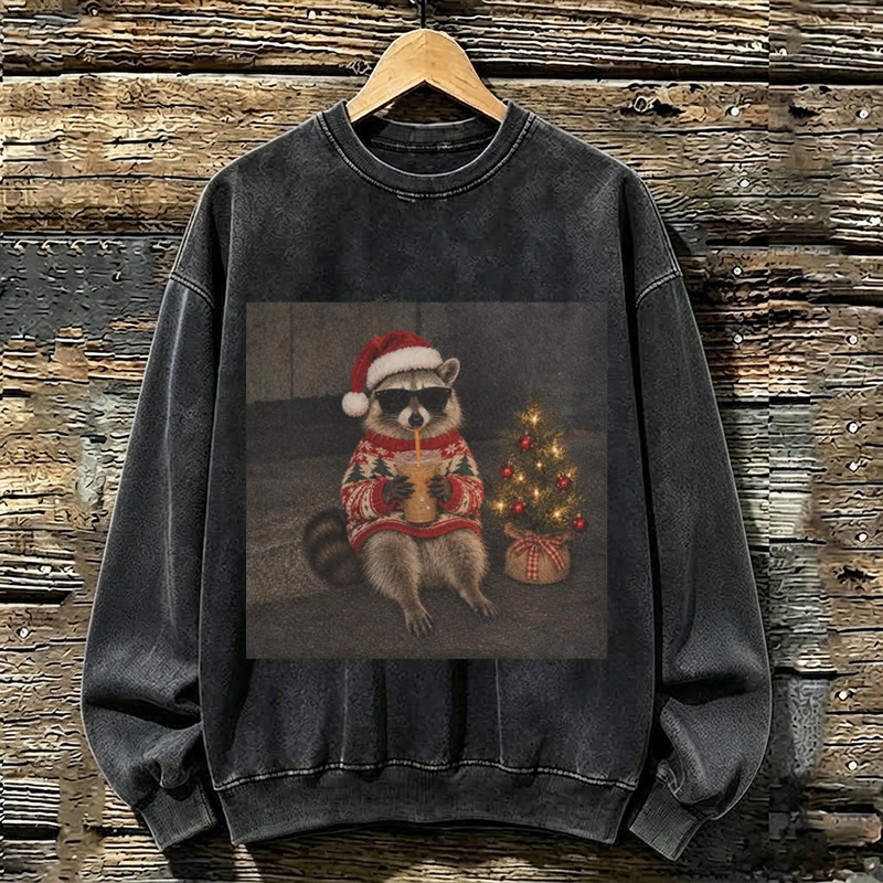 Christmas Raccoon Sweatshirt