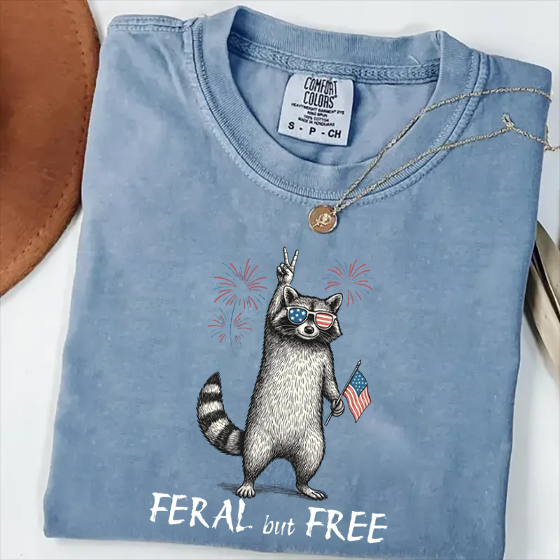 Feral But Free Raccoon T-shirt