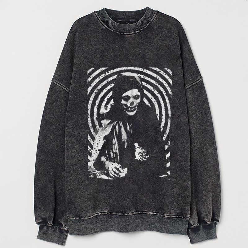 Halloween Retro Crimson Ghost Sweatshirt