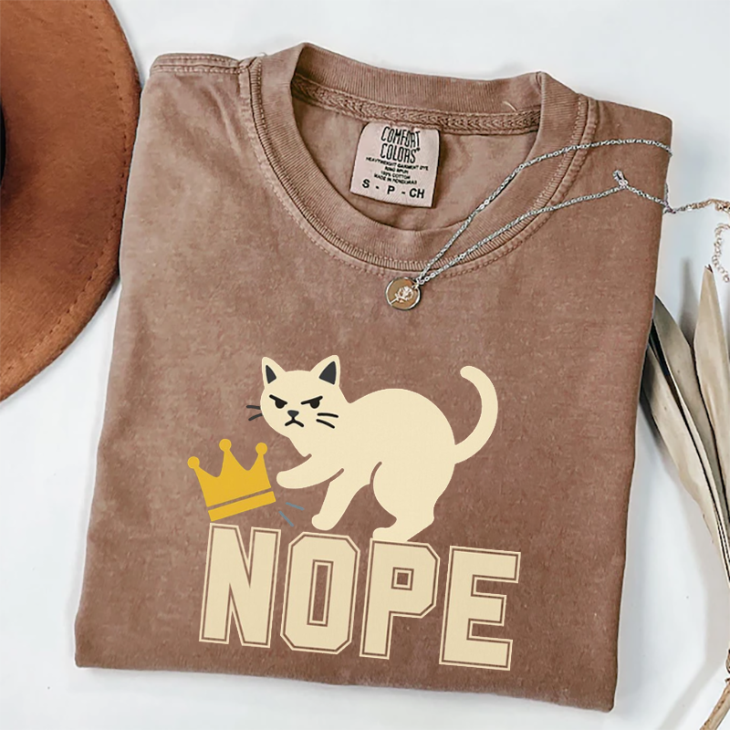 NOPE No Kings Cat T-shirt