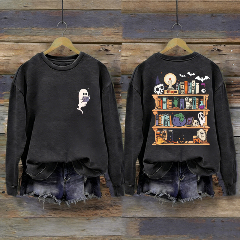 Ghost Book Reader Sweatshirt