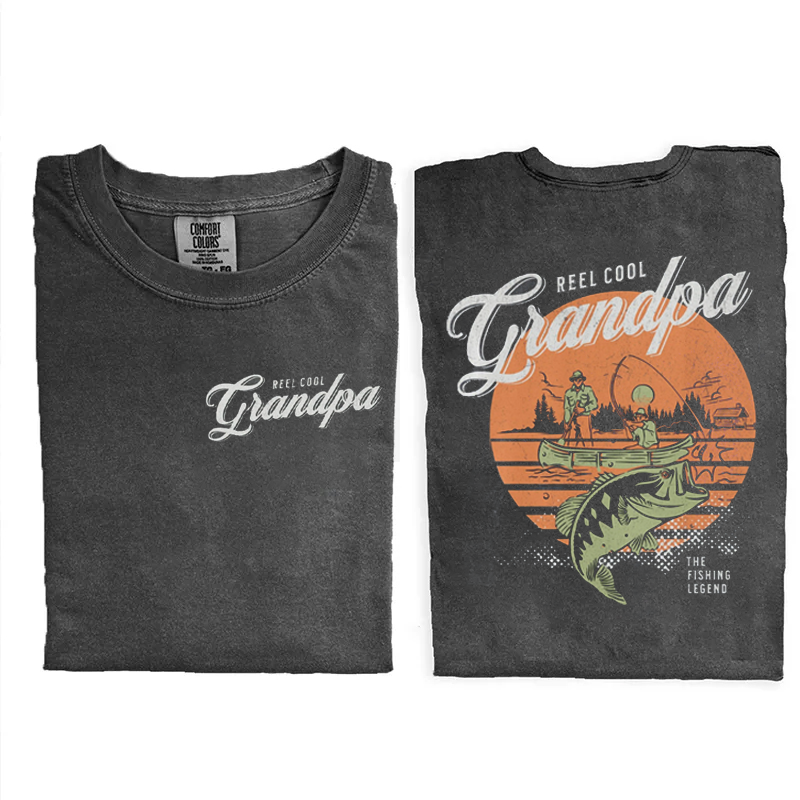 Comfort Colors Reel Cool Grandpa Fishing Retro T-shirt