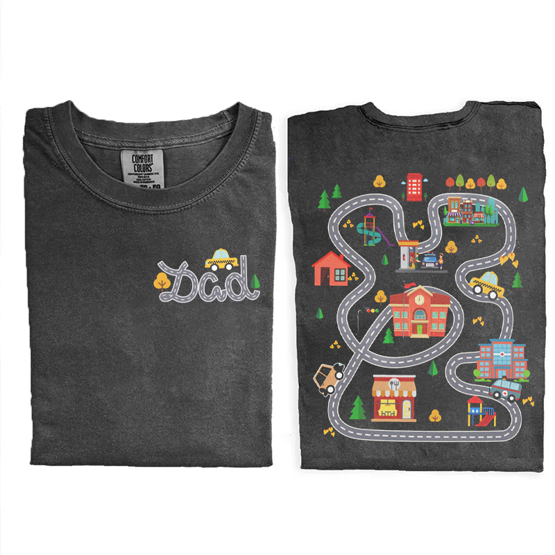 Play Car Race On Dad's T-shirt