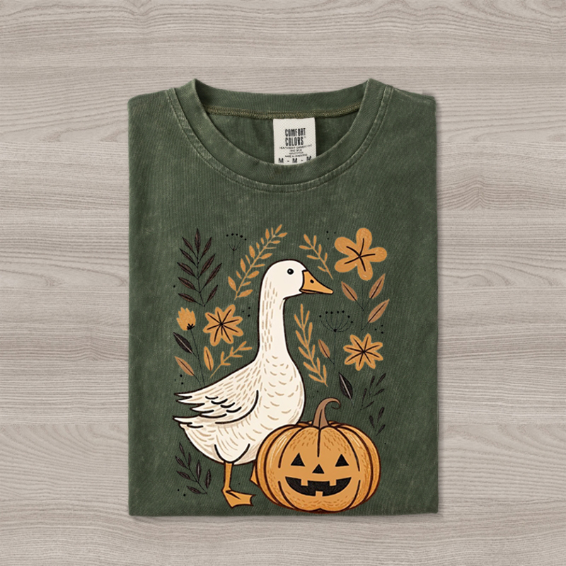 Halloween Retro Cute Animals Silly Goose T-shirt
