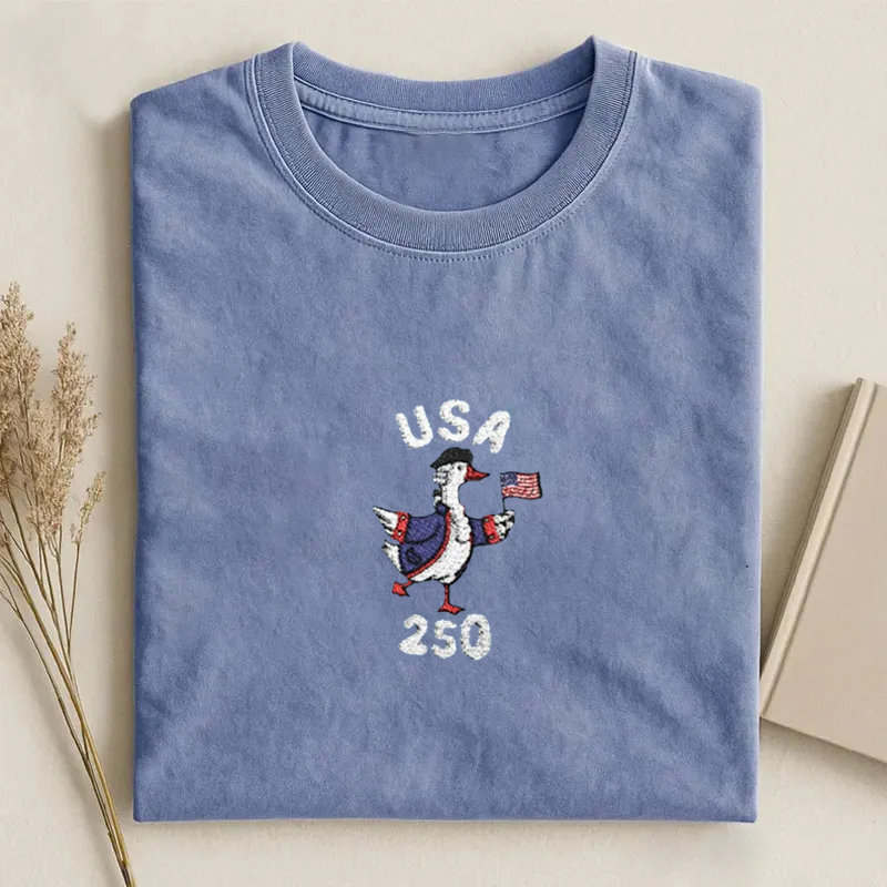 Embroidered USA 250th Anniversary T-shirt