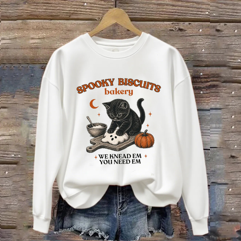 Black Cat Halloween Fall Sweatshirt