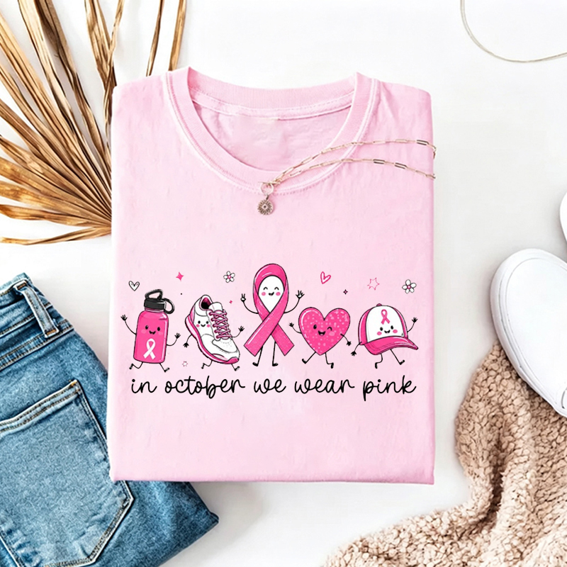 In October We Wear Pink T-shirt