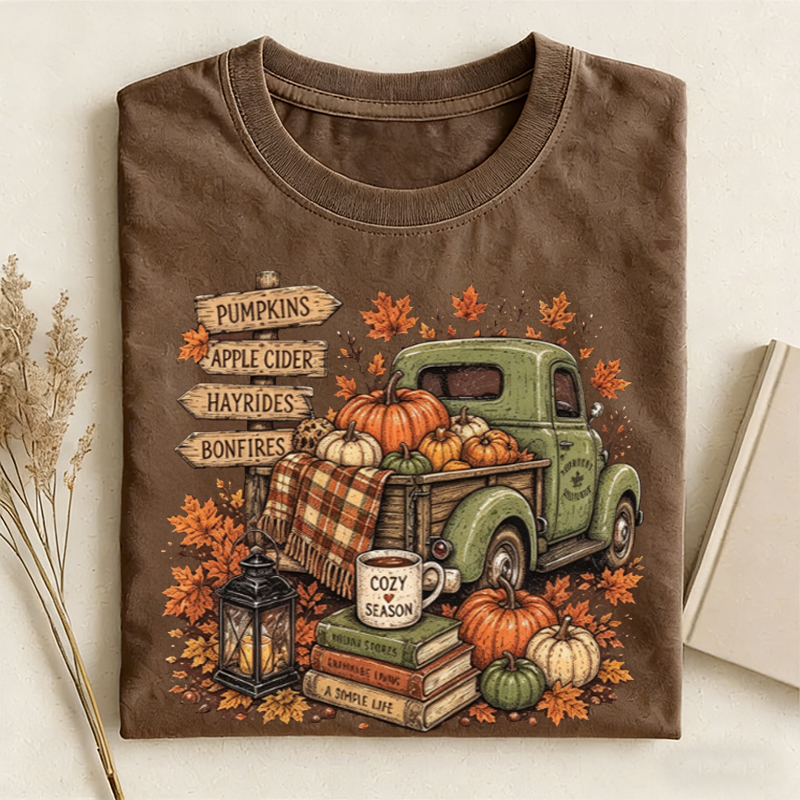 Vintage Fall Pumpkin Truck T-shirt