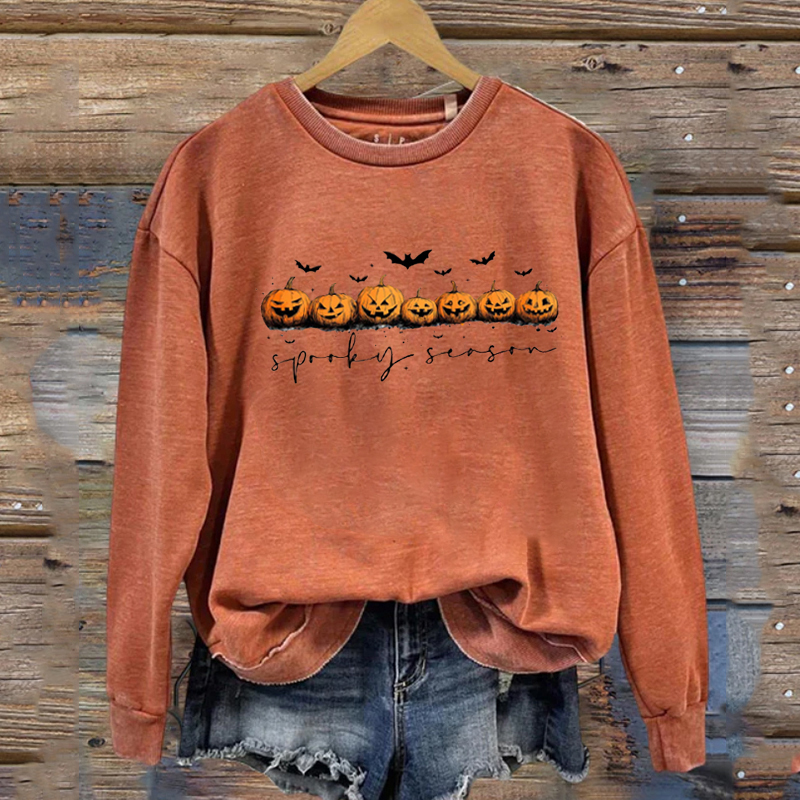 Spooky Season Pumpkins Halloween Sweatshirt