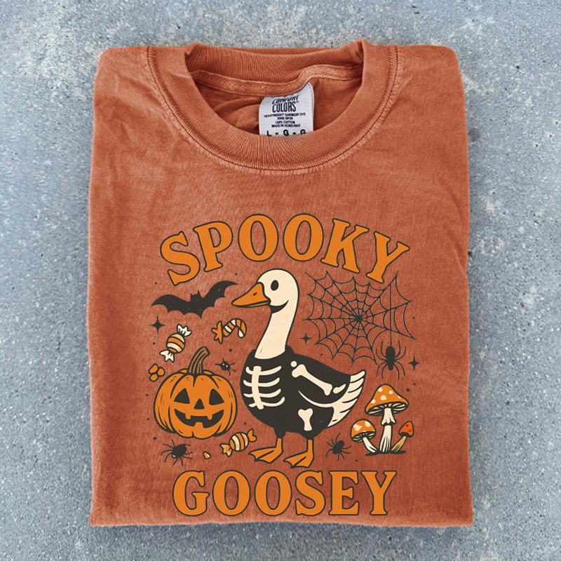 Halloween Retro Ghost Goose Fashion T-shirt