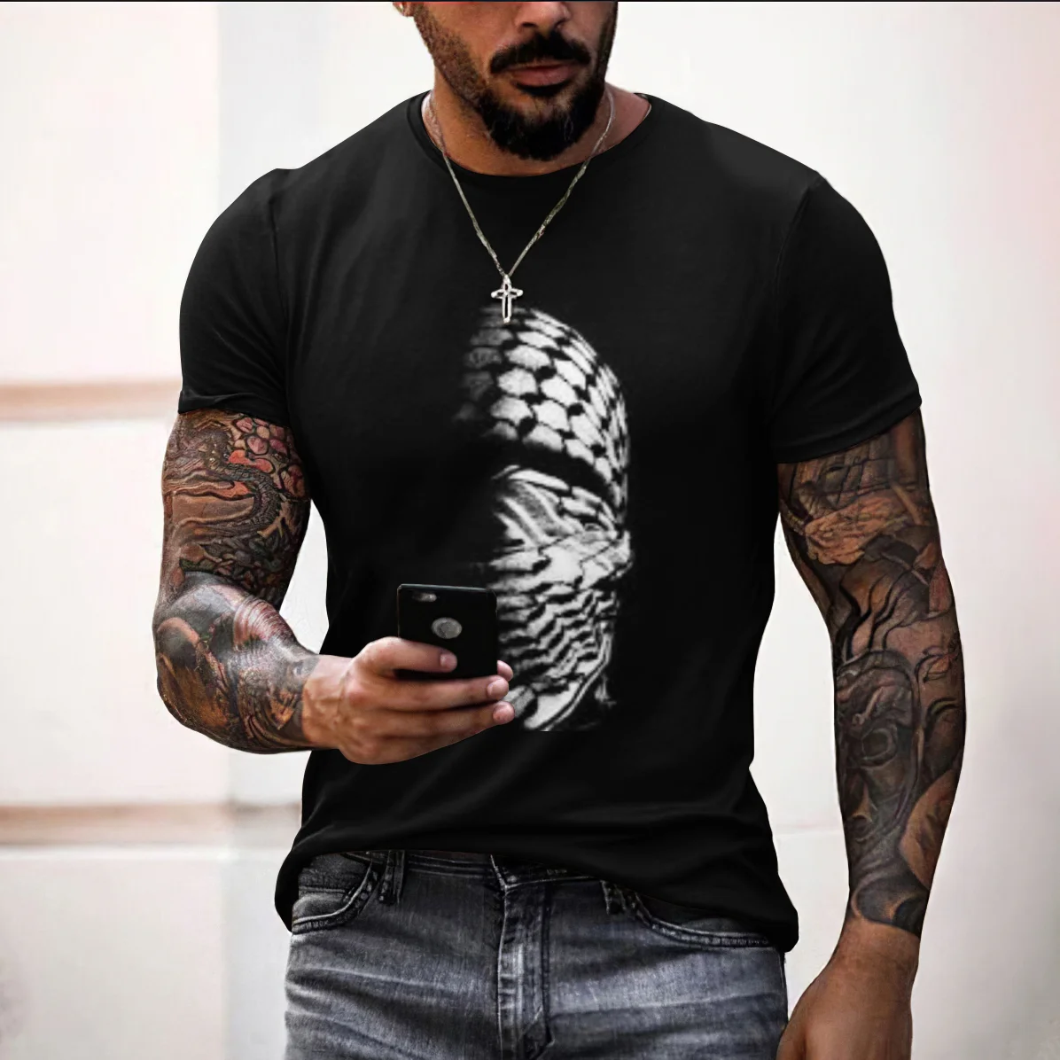 Hope Peace Forever Printed Short Sleeve T-shirt