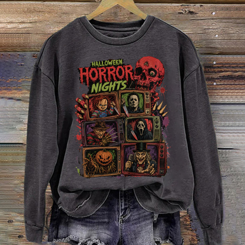 Retro Horror Movie Nights Sweatshirt